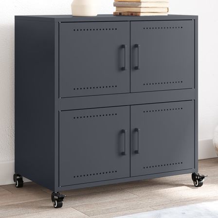 Buffet anthracite 68,5x39x72 cm acier laminé à froid