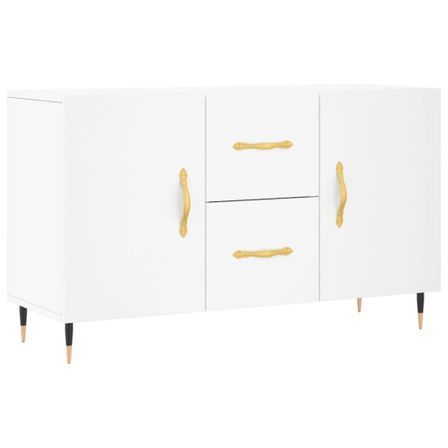 Buffet blanc 100x36x60 cm bois d'ingénierie