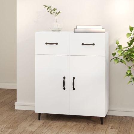 Buffet Blanc 69,5x34x90 cm Bois d'ingénierie 3