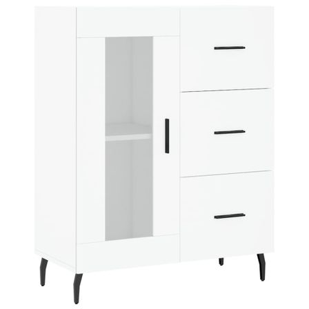 Buffet blanc 69,5x34x90 cm bois d'ingénierie
