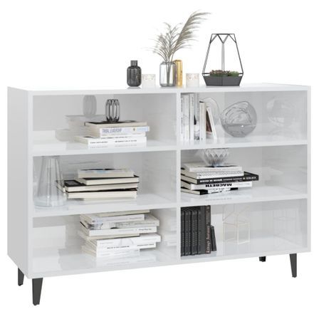 Buffet Blanc brillant 103,5x35x70 cm 2
