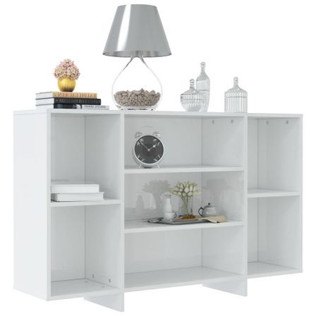 Buffet Blanc brillant 120x30x75 cm