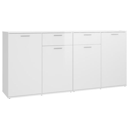 Buffet Blanc brillant 160x36x75 cm