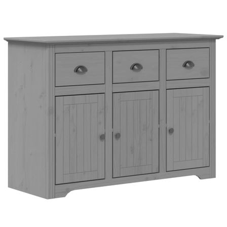 Buffet BODO gris 115,5x44x80 cm bois massif de pin