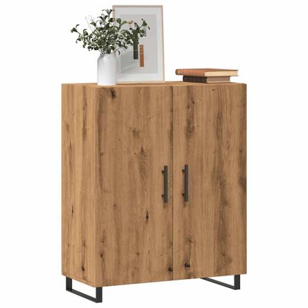Buffet chêne artisanal 69,5x34x90 cm bois d'ingénierie