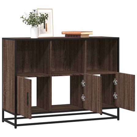 Buffet chêne marron 100x35x76 cm bois d'ingénierie