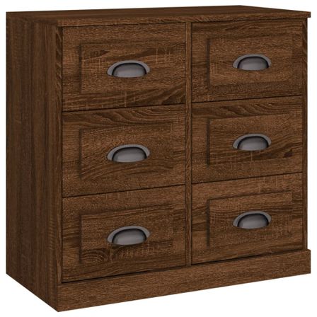 Buffet chêne marron 70x35,5x67,5 cm Bois d'ingénierie