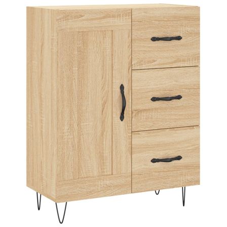 Buffet chêne sonoma 69,5x34x90 cm bois d'ingénierie