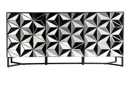 Buffet design miroirs argentés 3 portes Klym