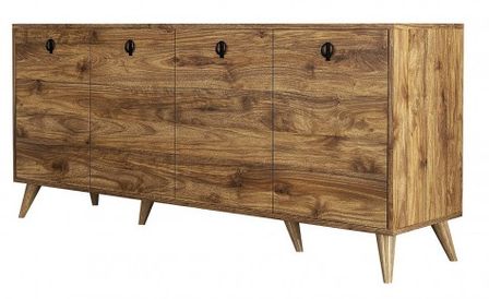 Buffet en bois clair 4 portes Elite 180 cm