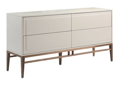 Buffet en bois laqué blanc avec 4 tiroirs Bonie