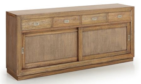 Buffet en bois massif naturel MAZARI 200 cm