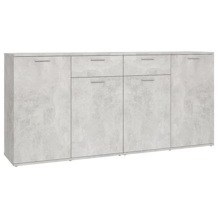 Buffet Gris béton 160x36x75 cm