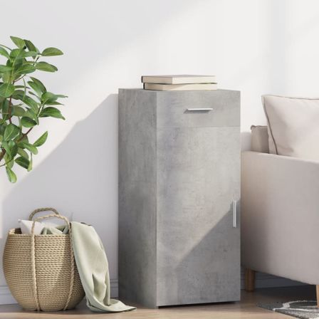Buffet gris béton 40x42,5x93 cm bois d'ingénierie