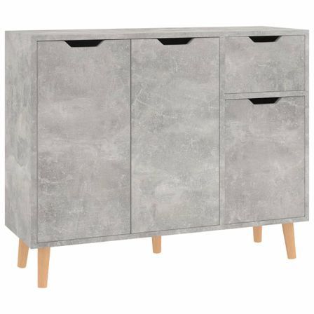 Buffet Gris béton 90x30x72 cm