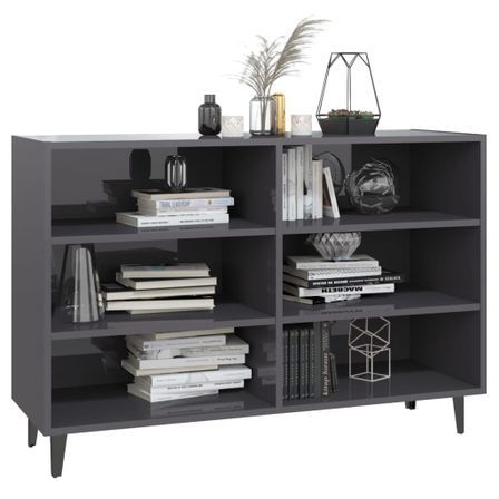 Buffet Gris brillant 103,5x35x70 cm
