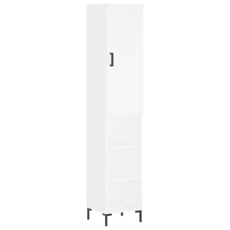 Buffet haut Blanc 34,5x34x180 cm Bois d'ingénierie