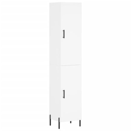 Buffet haut Blanc 34,5x34x180 cm Bois d'ingénierie