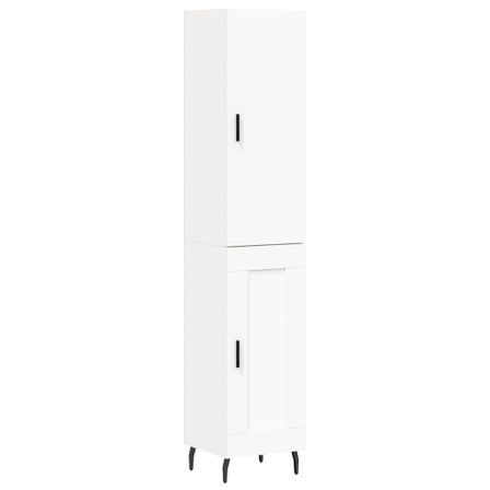 Buffet haut Blanc 34,5x34x180 cm Bois d'ingénierie