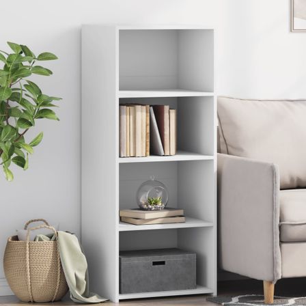 Buffet haut blanc 50x41x124 cm bois d'ingénierie