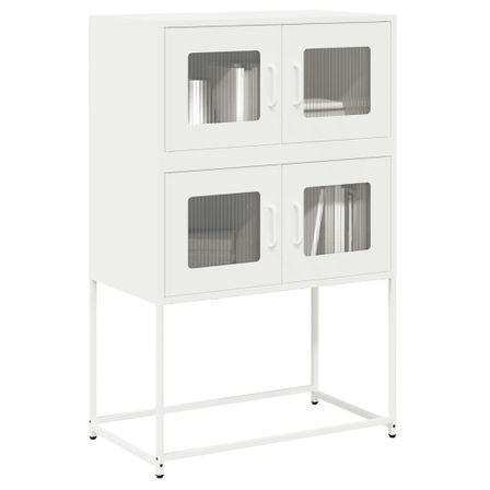 Buffet haut blanc 68x39x107 cm acier
