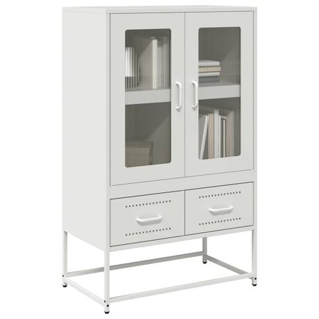 Buffet haut blanc 68x39x111,5 cm acier