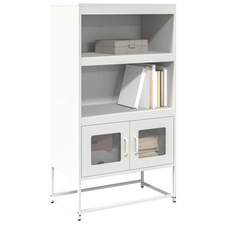 Buffet haut blanc 68x39x123 cm acier