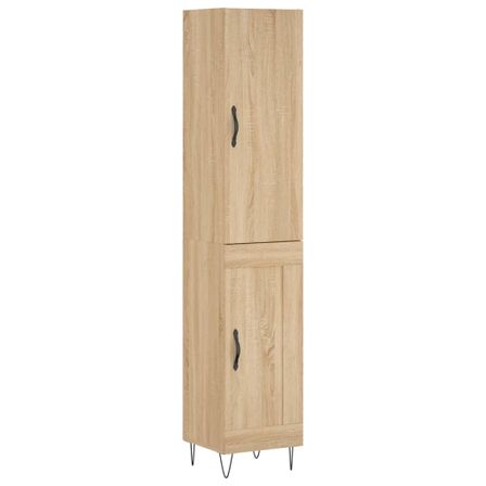 Buffet haut Chêne sonoma 34,5x34x180 cm Bois d'ingénierie