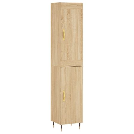 Buffet haut Chêne sonoma 34,5x34x180 cm Bois d'ingénierie