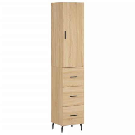 Buffet haut Chêne sonoma 34,5x34x180 cm Bois d'ingénierie