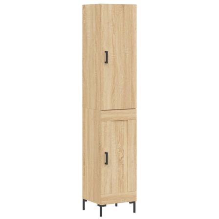 Buffet haut Chêne sonoma 34,5x34x180 cm Bois d'ingénierie