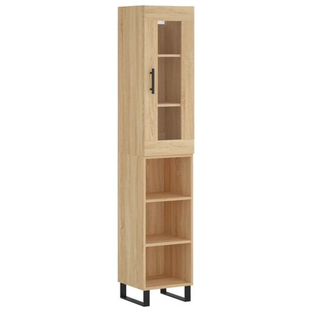 Buffet haut Chêne sonoma 34,5x34x180 cm Bois d'ingénierie