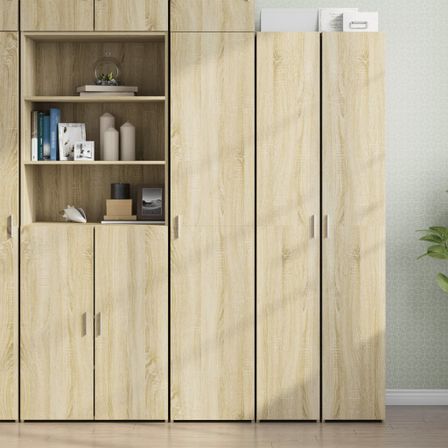 Buffet haut chêne sonoma 40x42,5x185 cm bois d'ingénierie