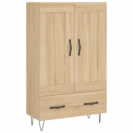 Buffet haut chêne sonoma 69,5x31x115 cm bois d'ingénierie