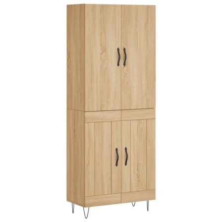 Buffet haut Chêne sonoma 69,5x34x180 cm Bois d'ingénierie