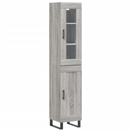 Buffet haut Sonoma gris 34,5x34x180 cm Bois d'ingénierie