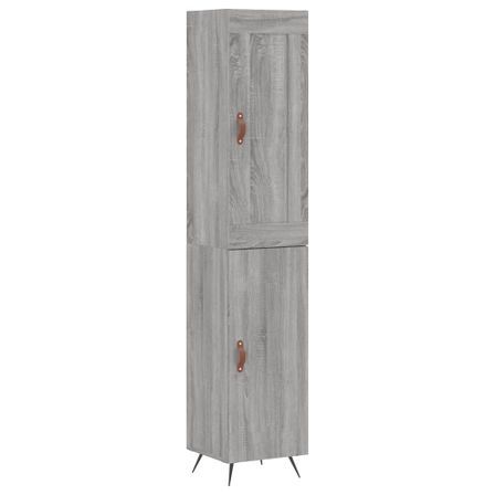 Buffet haut Sonoma gris 34,5x34x180 cm Bois d'ingénierie