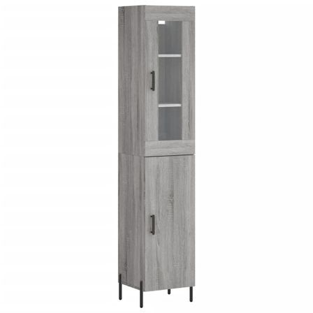 Buffet haut Sonoma gris 34,5x34x180 cm Bois d'ingénierie
