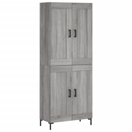 Buffet haut Sonoma gris 69,5x34x180 cm Bois d'ingénierie