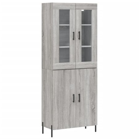 Buffet haut Sonoma gris 69,5x34x180 cm Bois d'ingénierie