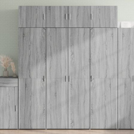 Buffet haut sonoma gris 80x42,5x185 cm bois d'ingénierie