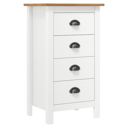 Buffet Hill Range Blanc 46x35x80 cm Bois de pin solide 2