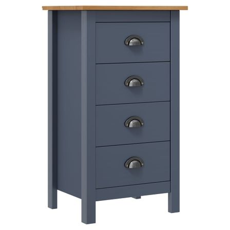Buffet Hill Range Gris 46x35x80 cm Bois de pin solide