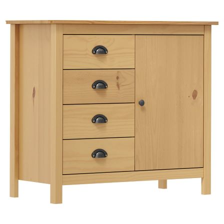 Buffet Hill Range Marron miel 91x40x80 cm Bois de pin solide