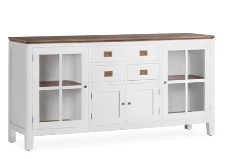 Buffet KOREST – Bois massif blanc et marron