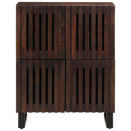 Buffet marron 60x34x75 cm bois massif de manguier