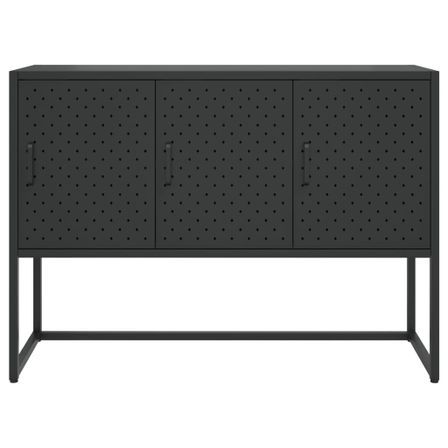 Buffet Noir 105x35x75 cm Acier