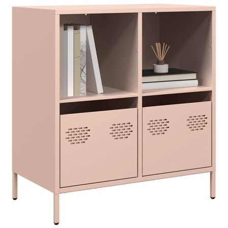 Buffet rose 68x39x73,5 cm acier laminé à froid
