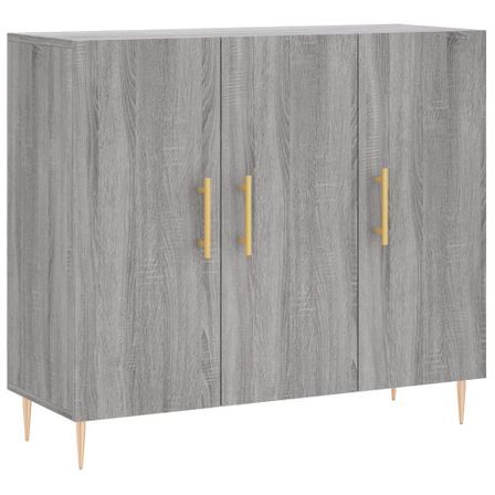 Buffet sonoma gris 90x34x80 cm bois d'ingénierie