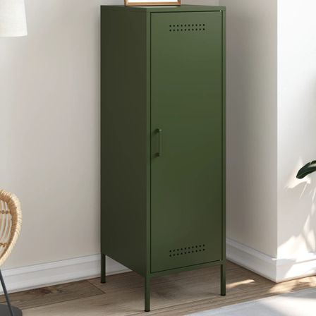 Buffet vert olive 36x39x113 cm acier